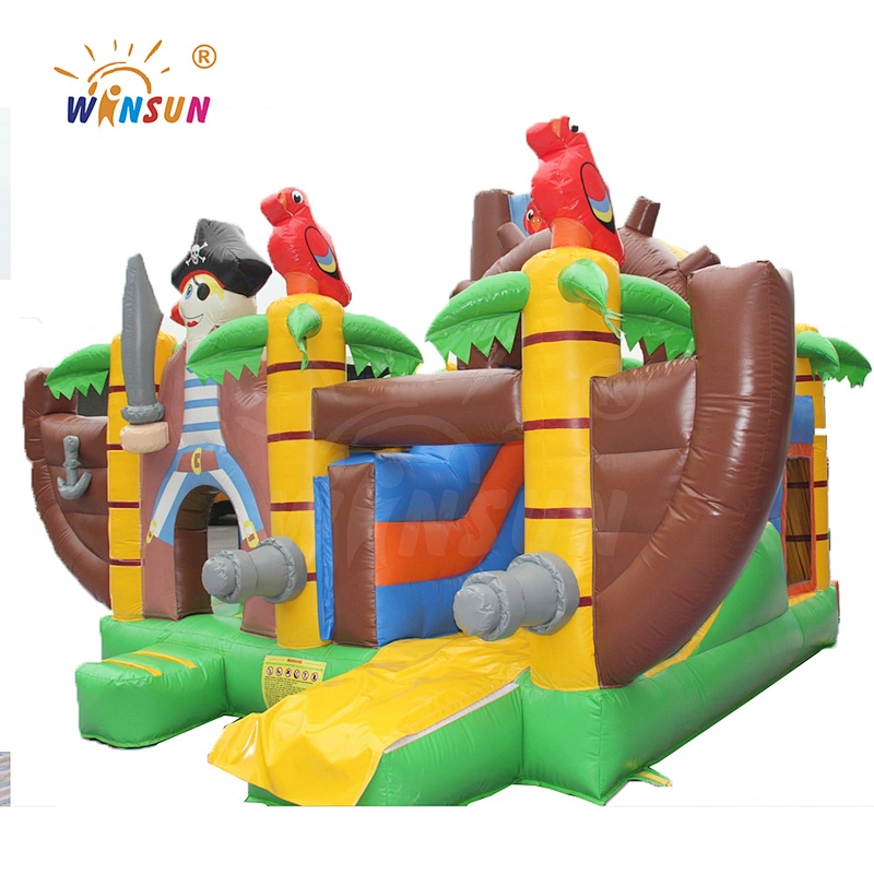 Build your own inflatable pirate ship paradise,inflatable fairyland pirate bounce, screamer water slides
