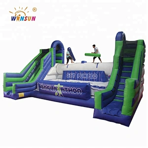 Hot sale interactive inflatable gladiator game for adult, inflatable battle zone