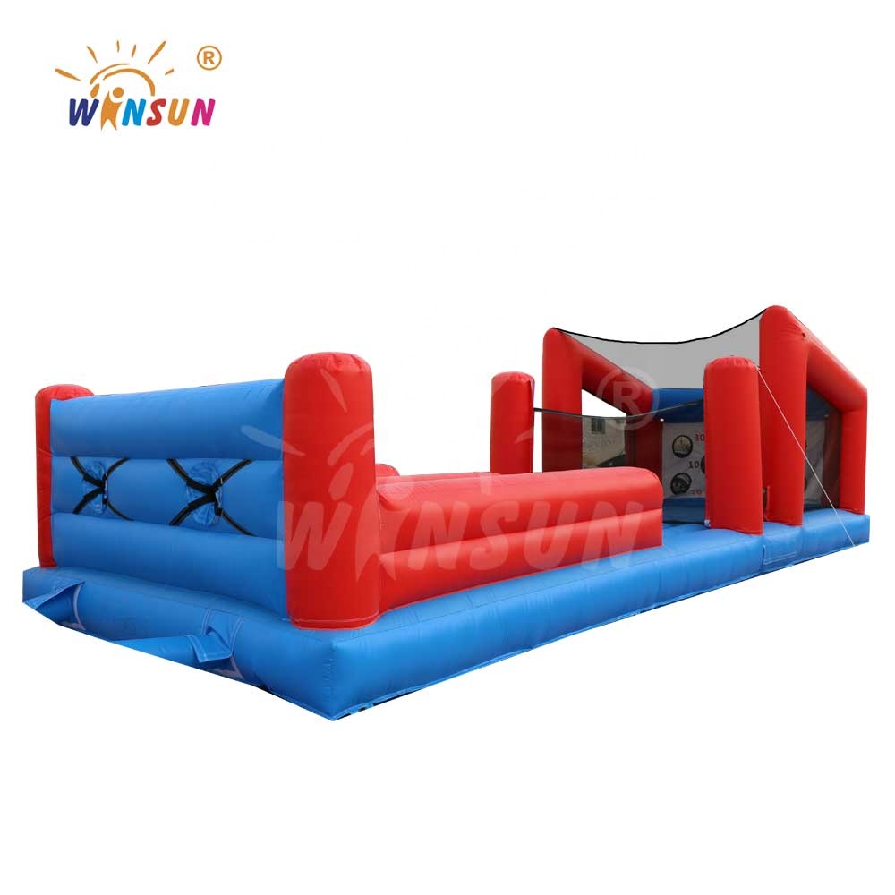 New design outdoor inflatable bungee run with basketball hoops