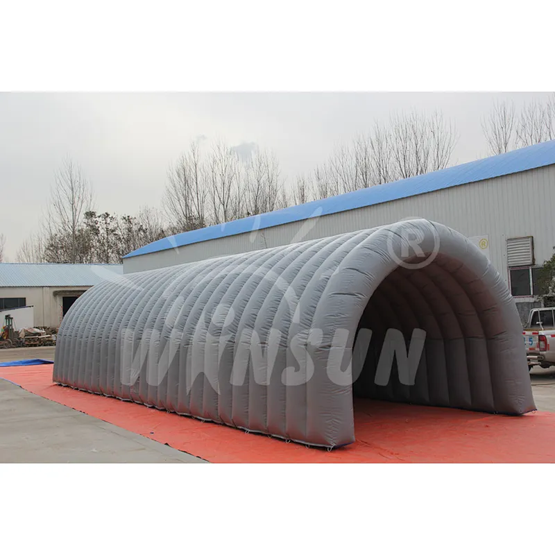 Outdoor single tunnel inflatable bubble tent, large inflatable tent with tunnel, inflatable tunnel tent