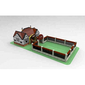 Blow up inflatable tavern party house, inflatable village salloon , air constant taproom and groggery for backyard block party