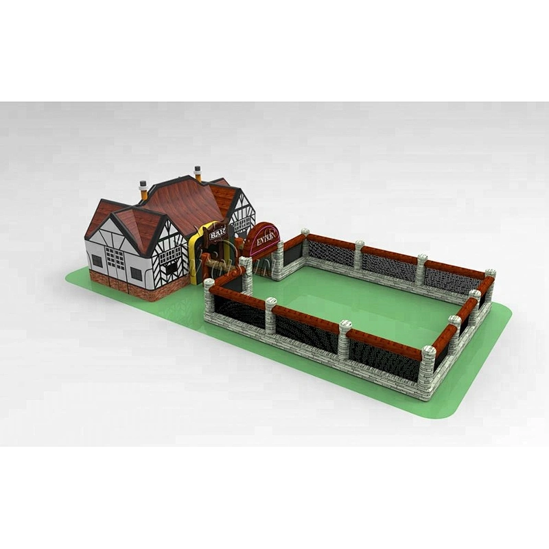 Blow up inflatable tavern party house, inflatable village salloon , air constant taproom and groggery for backyard block party