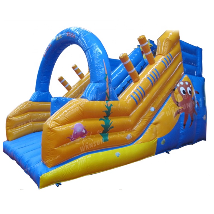 Commercial inflatable amusement Park slide with bouncer