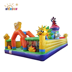 Children inflatable flower trampoline, fairly inflatable fun city game, fun fair amusement equipment for sale