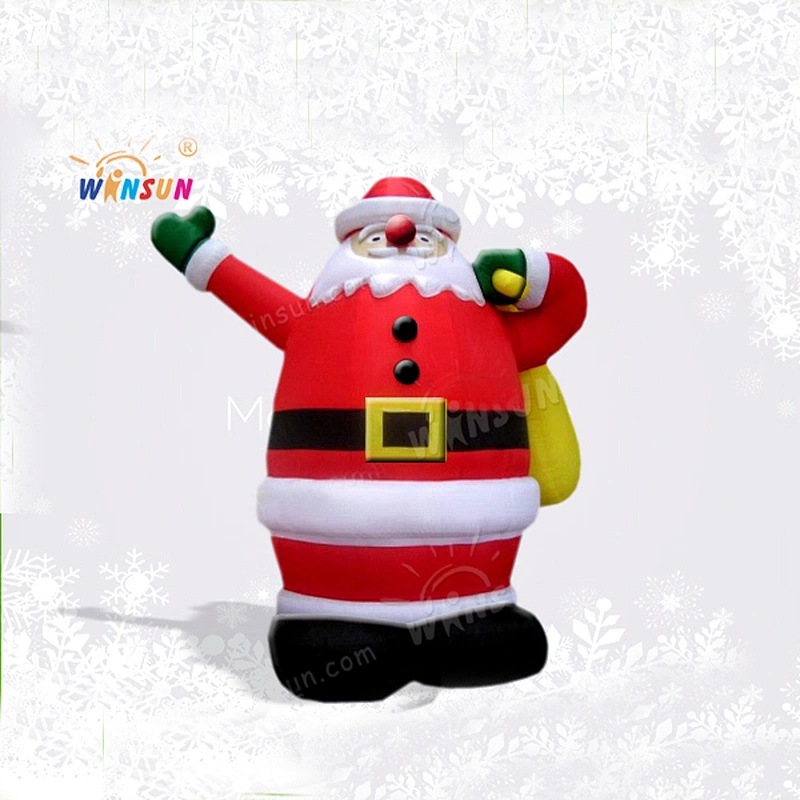 giant christmas inflatable dance santa claus with gift bag for sale