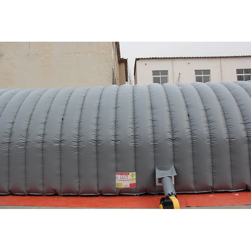 Outdoor single tunnel inflatable bubble tent, large inflatable tent with tunnel, inflatable tunnel tent
