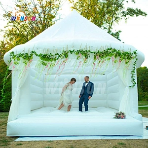 Europe popular CE inflatable wedding castle, 5M wedding bouncy castle, inflatable wedding bouncy
