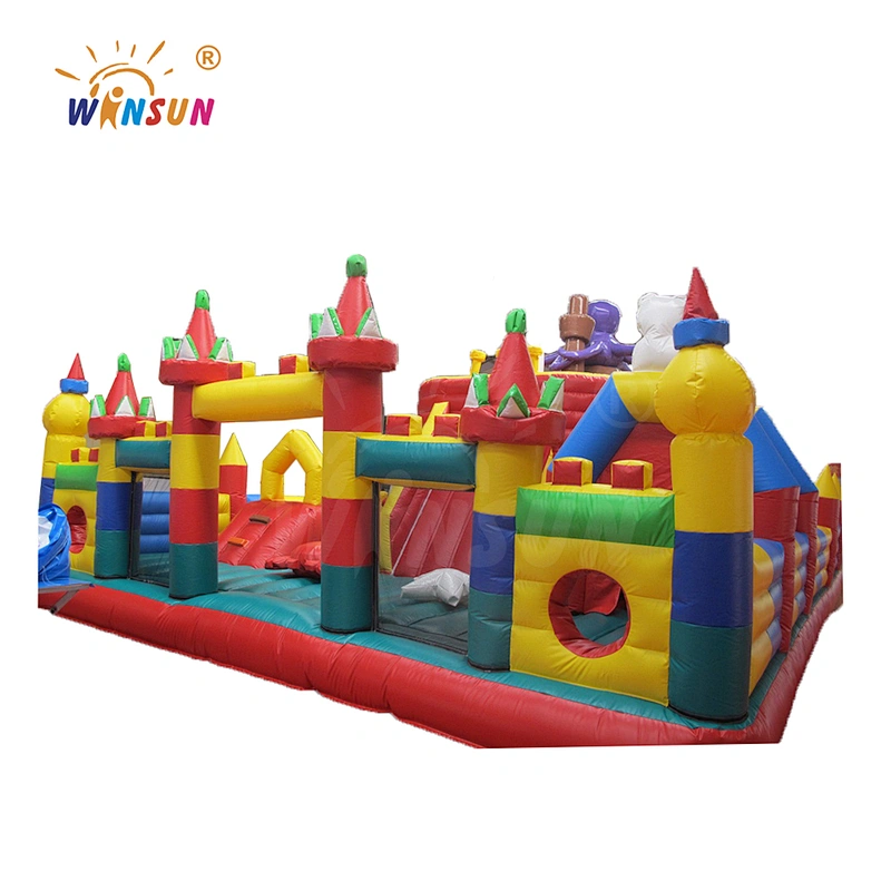 large inflatable fun city amusement park for kids