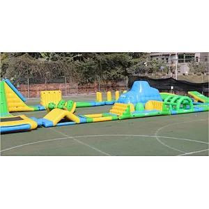 giant inflatable floating water park land, water park inflatable water obstacle course toys for sale