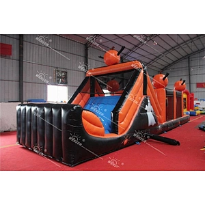 Coming festival inflatable Halloween pumpkin obstacles,inflatable Halloween combo slides,inflatable halloween assault sport game
