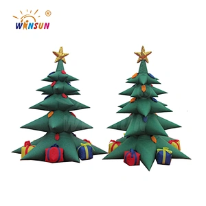10ft outdoor inflatable Christmas tree with led light for Santa party decoration,small inflatable christmas tree indoor