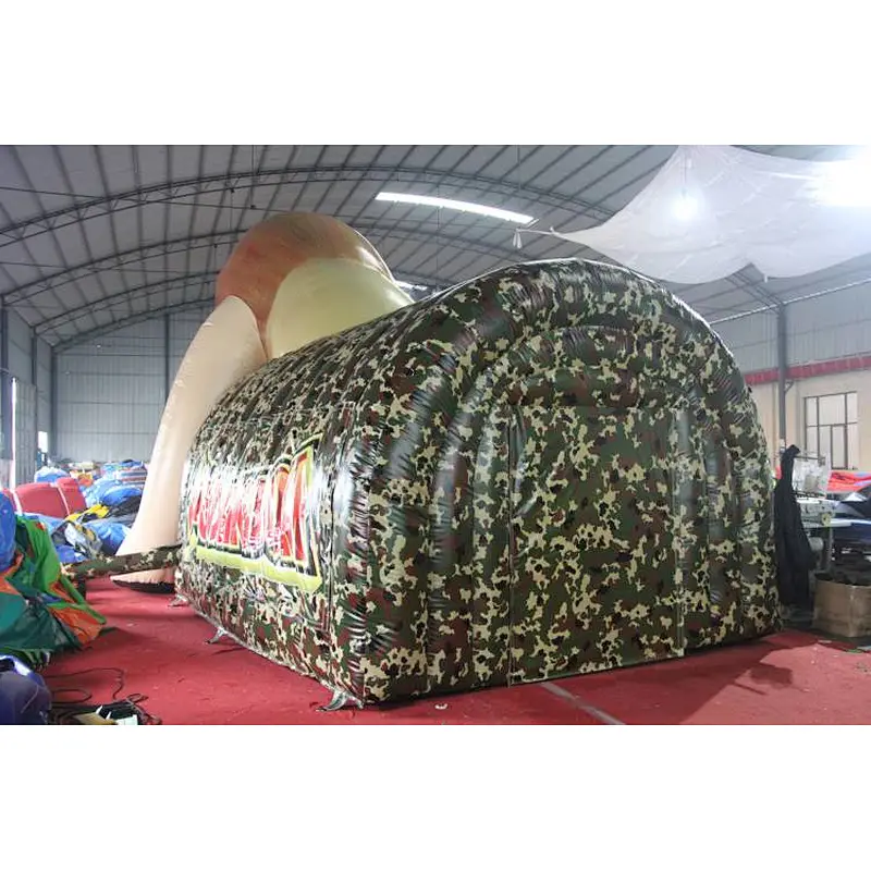 inflatable lion head tunnel,mascot tunnel tent for inflatable football game,customized mascot tunnel