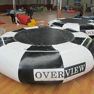 Easy set up and portable water frameless inflatable bongos trampoline