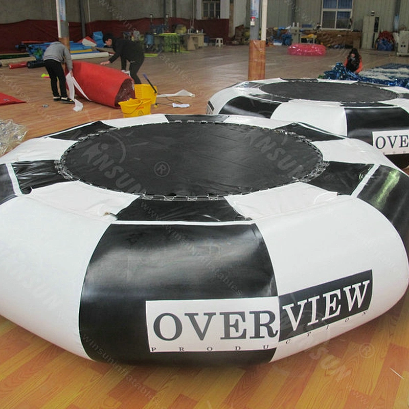 Easy set up and portable water frameless inflatable bongos trampoline
