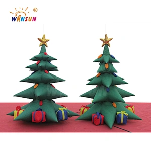 10ft outdoor inflatable Christmas tree with led light for Santa party decoration,small inflatable christmas tree indoor