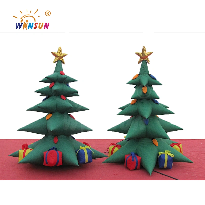 10ft outdoor inflatable Christmas tree with led light for Santa party decoration,small inflatable christmas tree indoor