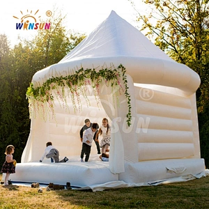 Europe popular CE inflatable wedding castle, 5M wedding bouncy castle, inflatable wedding bouncy