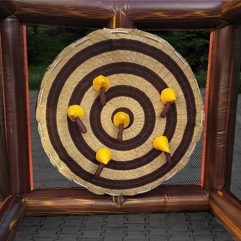 2019 new design carnival inflatable axe throw dart game for sale, Axe Throwing Double Lane Inflatable Sport Game Axes Toys