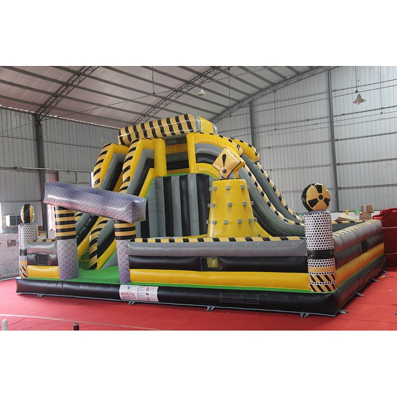 nuclear zone playground toxic inflatable Obstacle Course free stunt jump amusement park on sale,Nuclear Zone Inflatable Playgrou
