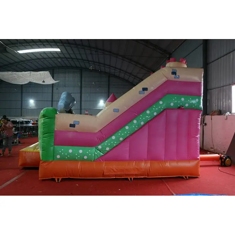 Cute inflatable  pink princess jumping house for sale, backyard open jumping moonwalks for sale