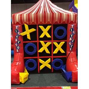 Double side inflatable 4 spot game and tic tac toe for kids and adults sport interactive fun,inflatable carnival 2 games in 1