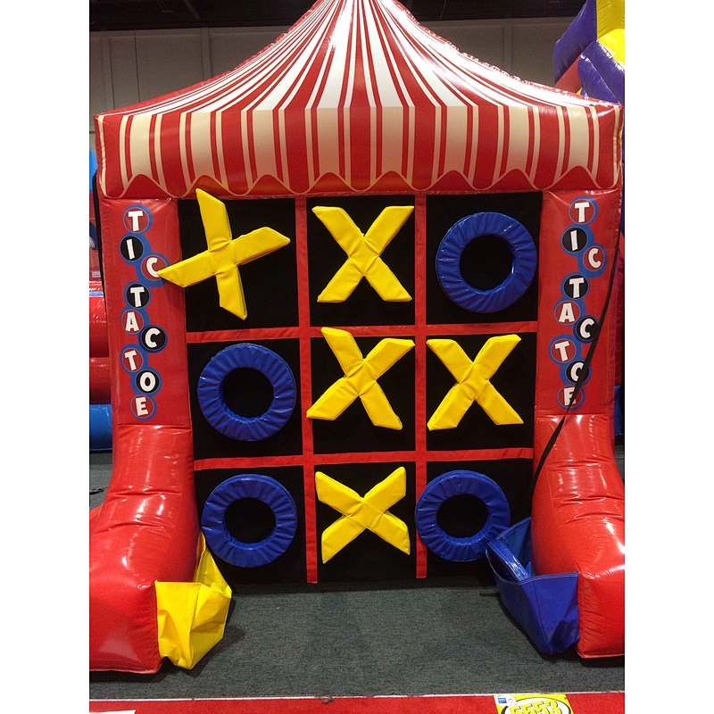 Double side inflatable 4 spot game and tic tac toe for kids and adults sport interactive fun,inflatable carnival 2 games in 1