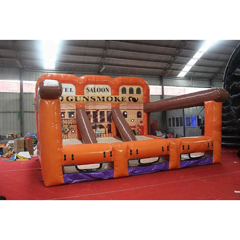 Inflatable 3 Lane Western Shooting Gallery For Sale