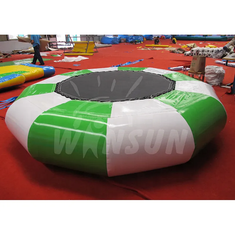 Easy set up and portable water frameless inflatable bongos trampoline