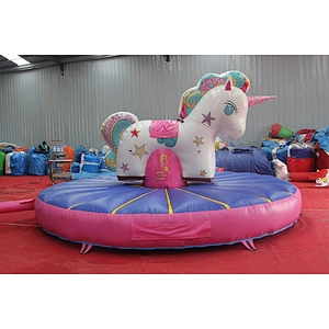 High quality Commercial pull riding bounce and ride inflatable,Inflatable Rodeo Unicorn