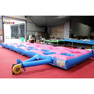 inflatable competition interactive game,Inflatable mattress filled with ankle loving holes,double trouble inflatable obstacle