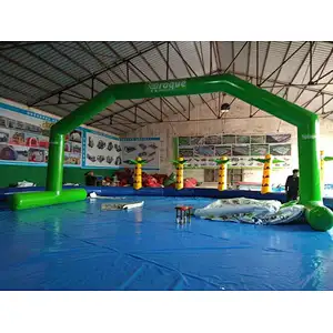 Advertising inflatable water floating archway,inflatable airtight bow,commercial air sealed arch for sale