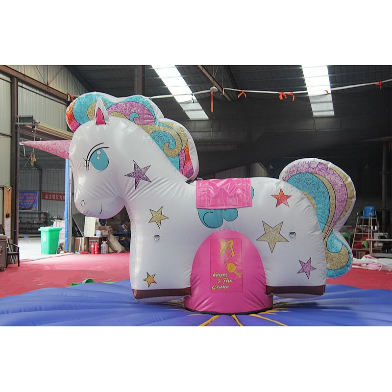 High quality Commercial pull riding bounce and ride inflatable,Inflatable Rodeo Unicorn