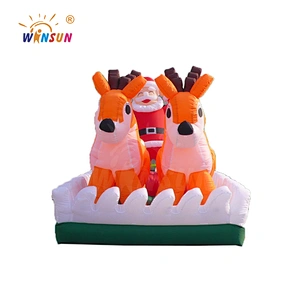 Factory Price christmas inflatable for decoration, inflatable santa claus with christmas inflatable elk