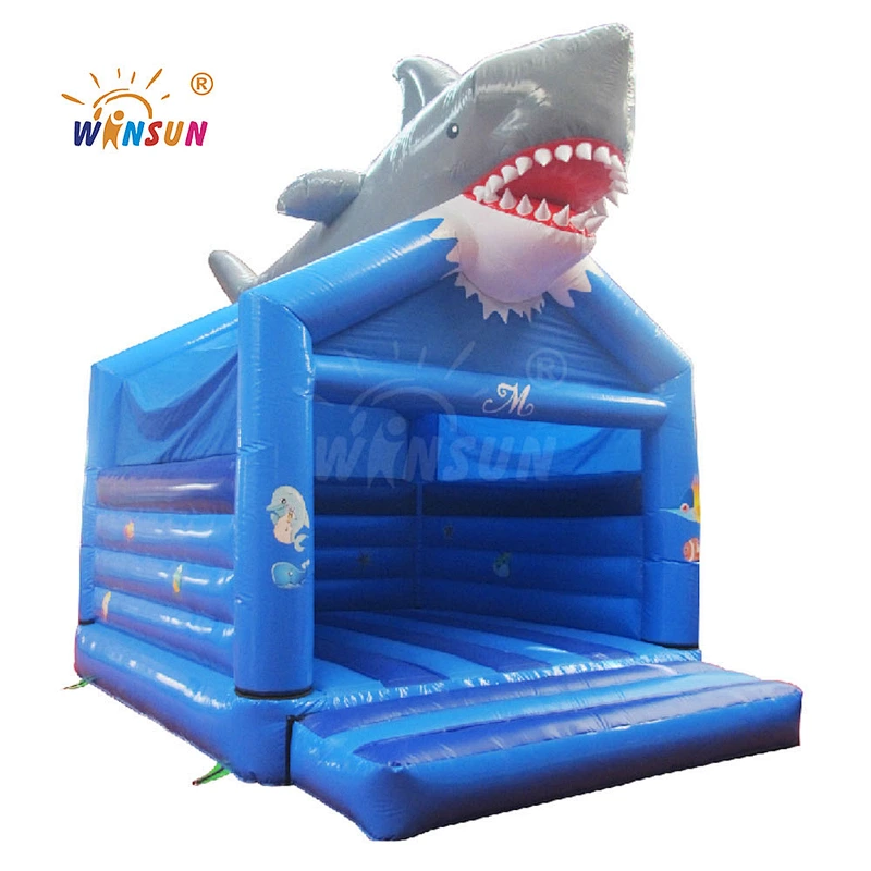 Customized shark bounce, inflatable bounce house for sale, shark bounce house for kids