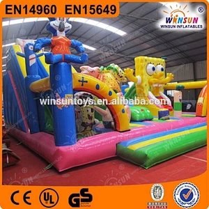 Hot newest design custom popular used largest inflatable fun city for adults
