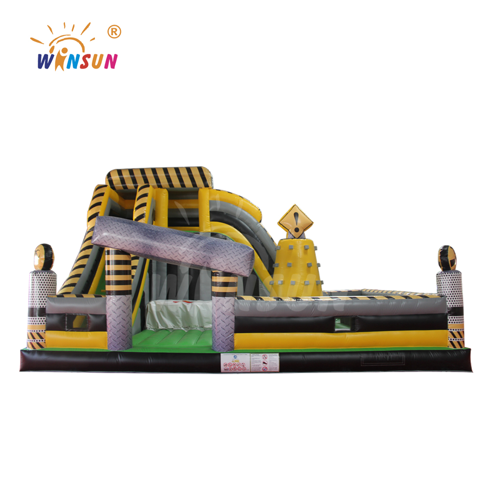 nuclear zone playground toxic inflatable Obstacle Course free stunt jump amusement park on sale,Nuclear Zone Inflatable Playgrou
