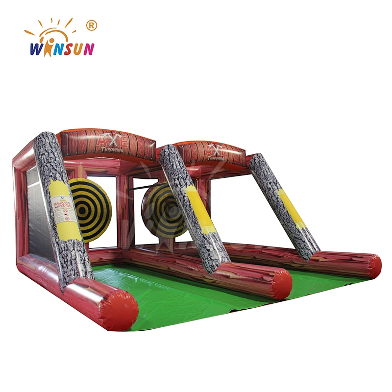 2019 new design carnival inflatable axe throw dart game for sale, Axe Throwing Double Lane Inflatable Sport Game Axes Toys