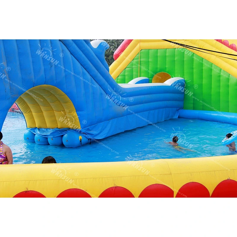 customized giant water park slides for sale cheap inflatable water park