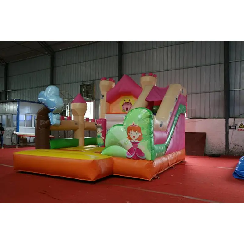 Cute inflatable  pink princess jumping house for sale, backyard open jumping moonwalks for sale
