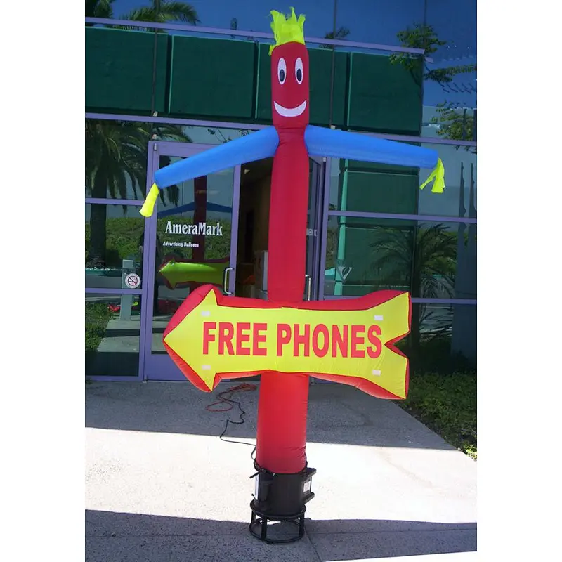 Inflatable 15ft arrow red burger king For Comercial,air dancer for advertising