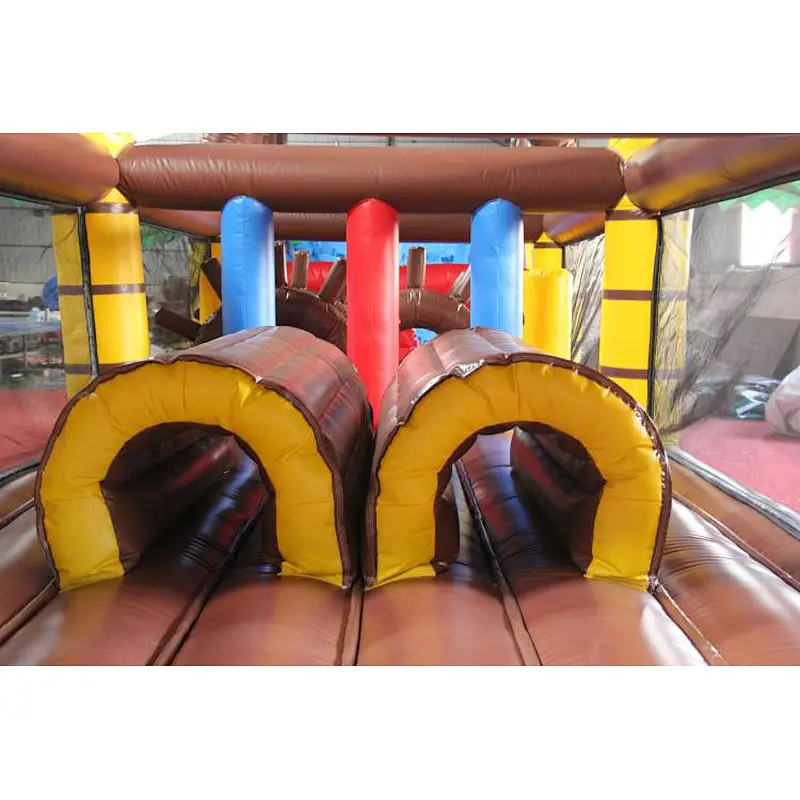 Pirate ship inflatable bouncer castle outdoor the ultimate module challenge inflatable obstacle course for kids