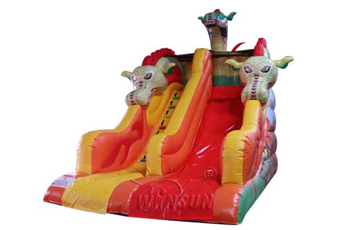 Inflatable Red Dragon Slide