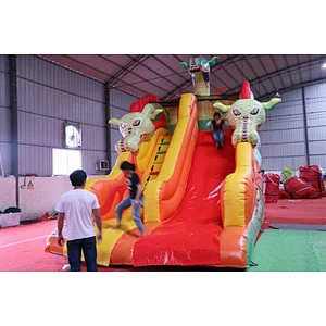 Inflatable Red Dragon Slide
