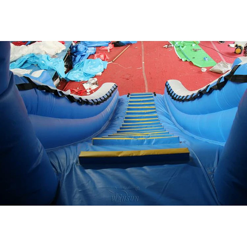 Blue Sea Wave Pirate Ship Water Slide