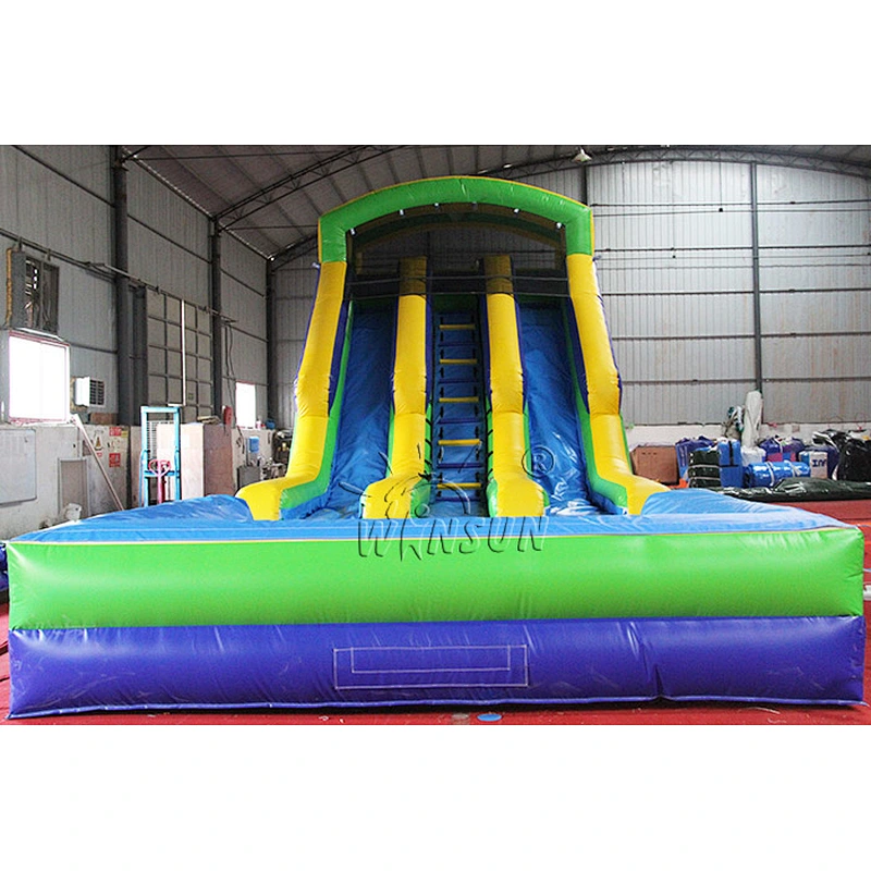 Wet/Dry Inflatable Slide with Pool