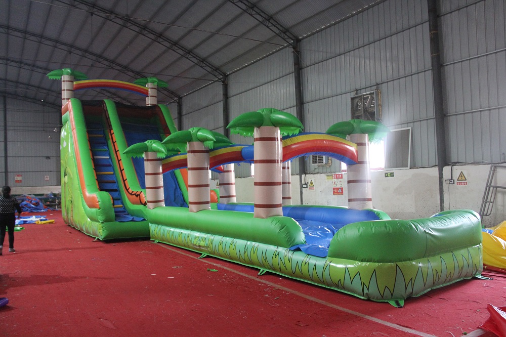 Giant inflatable water slide