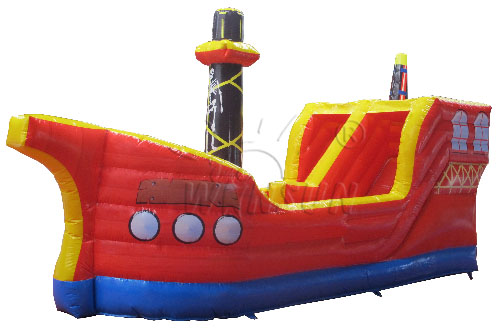 Pirate ship inflatable slide