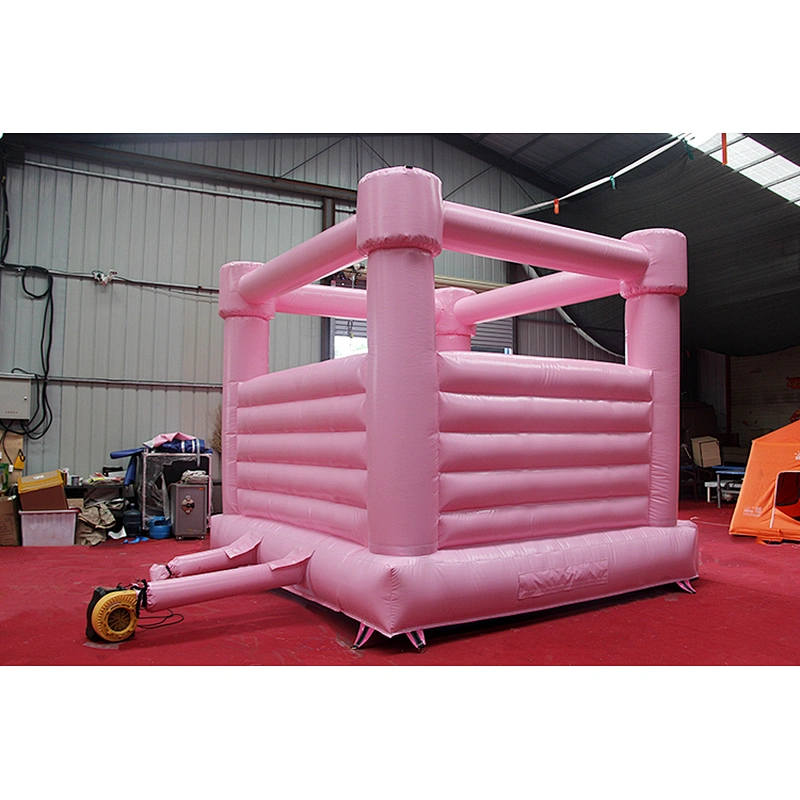 Pink inflatable wedding castle