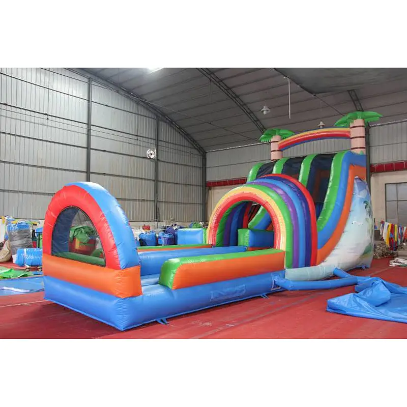 Dual Lane Water Slide with pool