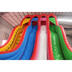 Inflatable Rainbow Four Lane Slide